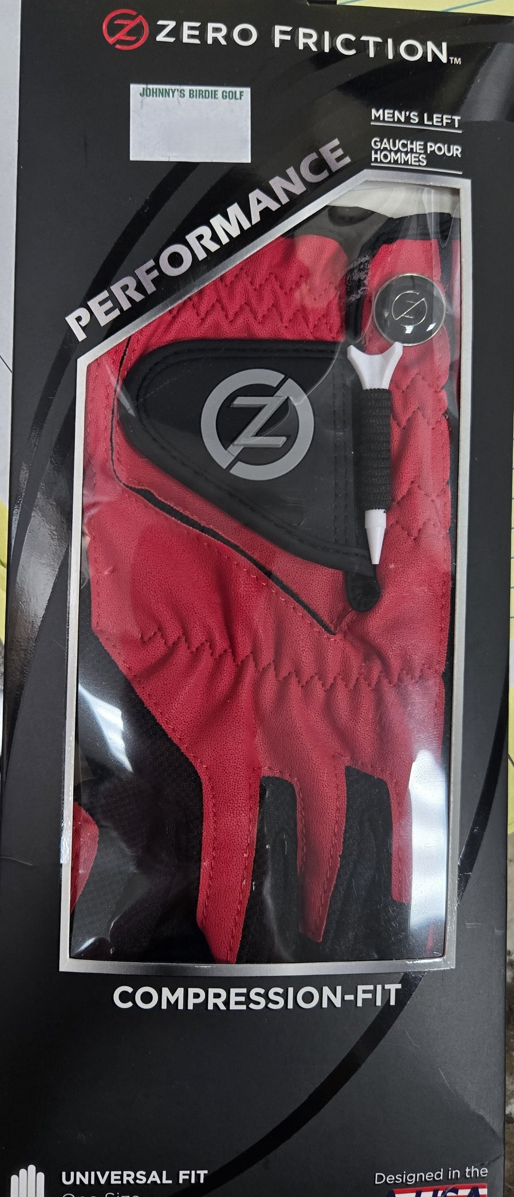 Zero Friction Performance Men's Golf Glove