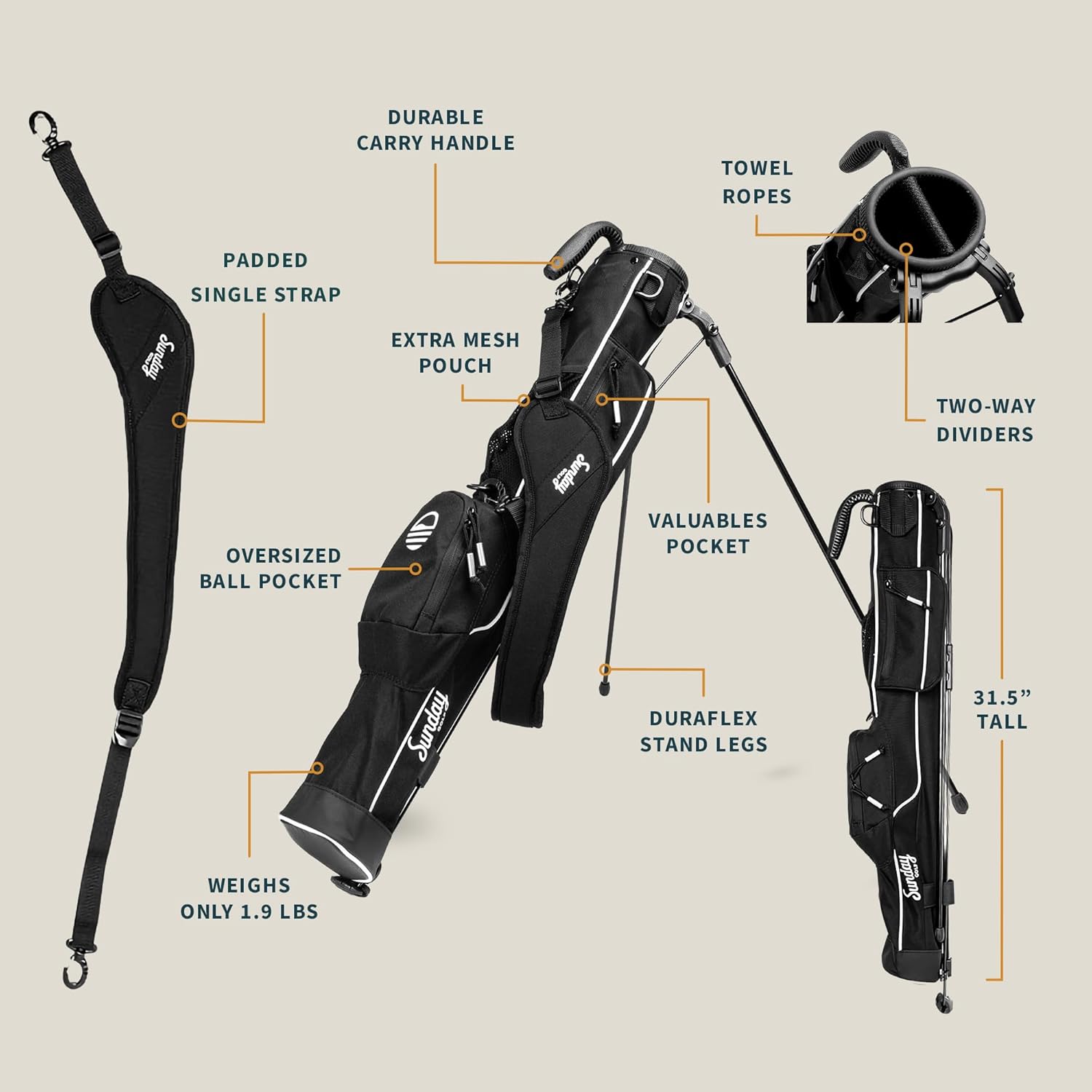 Daytrek Sunday Ranger Golf Bag