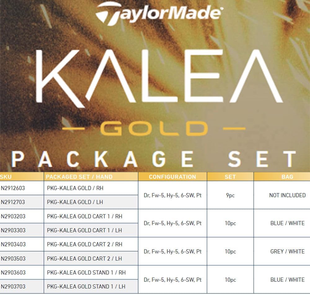 TaylorMade Kalea Premier Gold Full Golf Ladies Set